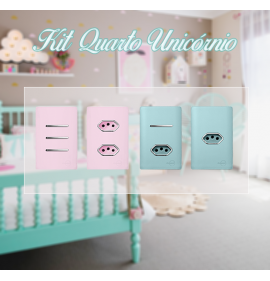 Kit Quarto Unicórnio Bebê  - Novara Celeste & Pétala